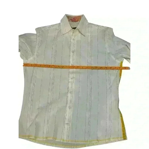 GEORG ROTH- White Long Sleeve Buttoned Shirt/froral Print Contrast Cuff/Collar S - Picture 5 of 6